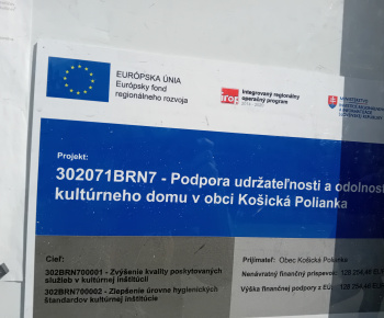 Projekty / Podpora udržateľnosti a odolnosti kultúrneho domu v obci Košická Polianka - foto