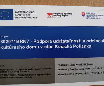 Projekty / Podpora udržateľnosti a odolnosti kultúrneho domu v obci Košická Polianka - foto