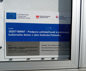 Projekty / Podpora udržateľnosti a odolnosti kultúrneho domu v obci Košická Polianka - foto